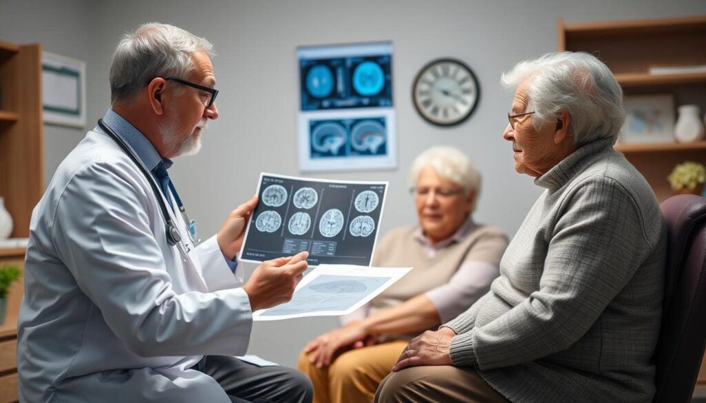 Medical professionals discussing dementia treatment options, representing the balanced approach to dementia reversal claims